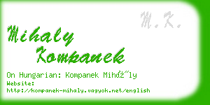 mihaly kompanek business card